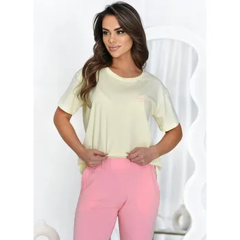 Dámská halenka OFF PINK Minimal Tričko pro Pohodlí a Styl, DARK MINT S i170_OFF-PASSION-CM-S