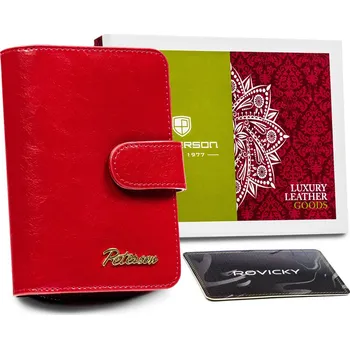 Peněženka Kožená vertikální dámská peněženka Značka \ Hlavní barva: Peterson \ červená