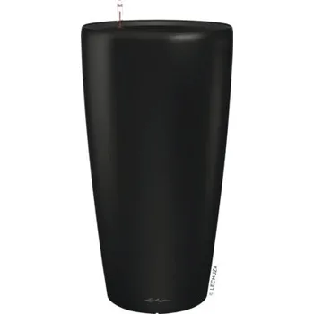 Květináč Samozavlažovací květináč Lechuza Rondo Premium matný plast Ø 33 x 56 cm černá včetně zavlažovacího systému na zeminu