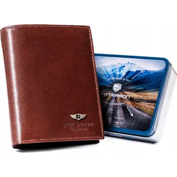 Peněženka Elegantní pánská peněženka z přírodní kůže Barva: Hnědá