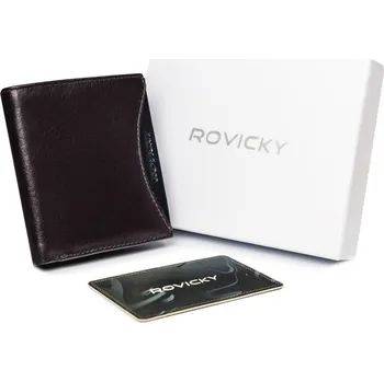 Peněženka Malá pánská peněženka z přírodní lícové kůže s přihrádkou na zip Barva: hnědá || Černá