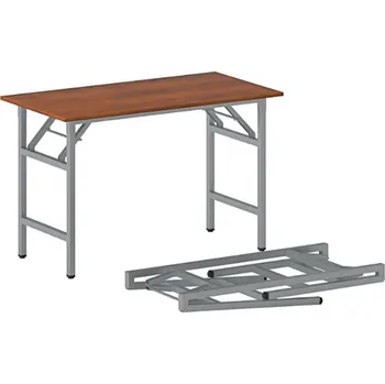 Konferenční stolek Konferenční stůl FAST READY, 120x60 cm, šedostříbrná podnož, třešeň