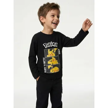 Oblečení a móda Sinsay - Tričko s dlouhým rukávem Pokémon - černá - 194HG-99X - 194HG-99X-134