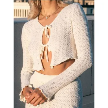 Dámský svetr Sinsay - Pletený bavlněný svetr - béžová - 797CZ-02X - 797CZ-02X-XL