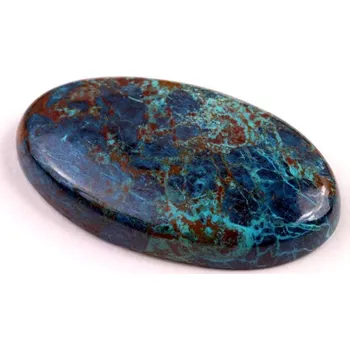 Přírodní kámen Kabošon Shattuckite č.7155 (35x19x6mm)