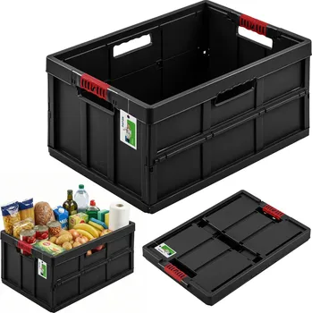 Úložný box Nákupní košík plast šedý