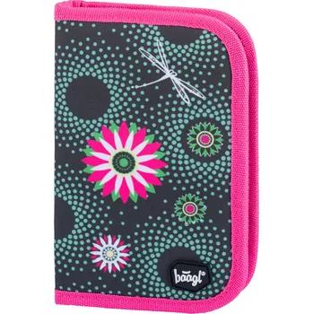 Penál BAAGL Školní penál jednopatrový Květiny