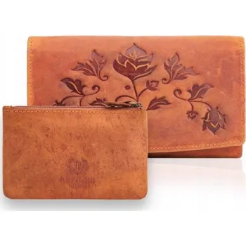 Peněženka Paolo Peruzzi kožená peněženka oranžová - dámská