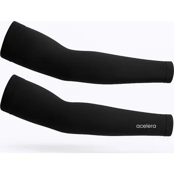 Cyklistické návleky ACELERA Cyklistické návleky na ruce silikonový gripper L ČERNÁ