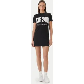 Dámské šaty Calvin Klein Každodenní šaty Blocking LV047F288G Černá Regular Fit XXL
