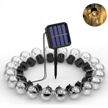 Venkovní osvětlení SOLÁRNÍ ZAHRADNÍ GIRLANDA VENKOVNÍ 10x LED žárovka SVĚTÝLKA