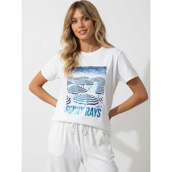Oblečení a móda Sinsay - Tričko s prázdninovým motivem - bílá - YK102-00X - YK102-00X-L