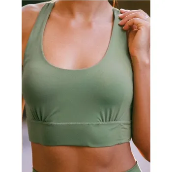 Sinsay - Sportovní top Gym Hard - olivová - 248GA-81X - 248GA-81X-XS