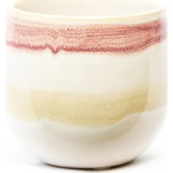 Květináč Keramický obal Freo 6 cm, bílá/růžová