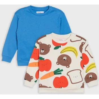 Chlapecké oblečení Sinsay - Mikina typu crewneck 2 pack - krémová - 031HH-01X - 031HH-01X-74