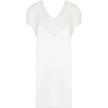 Dámské spodní prádlo Antigel - Simply graphic noční košilka s krátkým rukávem creme L FLJ1526