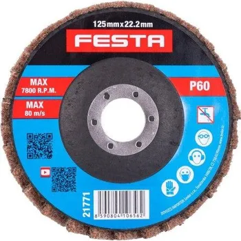 Brusný kotouč Kotouč lamelový 125mm P60 - korundové rouno FESTA