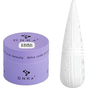Lak na nehty DNKa' Ethno Paint gel WHITE, 5ml