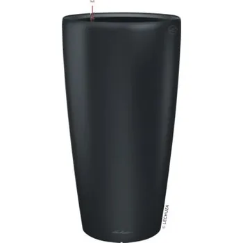 Květináč Samozavlažovací květináč Lechuza Rondo Premium matný plast Ø 40 x 75 cm čedičově šedá včetně zavlažovacího systému pro zeminu