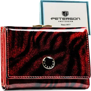 Peněženka Středně velká, lakovaná dámská peněženka z přírodní a eko kůže