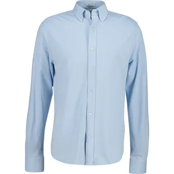 Pánská košile KOŠILE GANT REG JERSEY PIQUE STRETCH SHIRT CAPRI BLUE