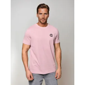 Pánská móda Sinsay - Bavlněné tričko s krátkým rukávem - pastelová růžová - 332HL-03X - 332HL-03X-M