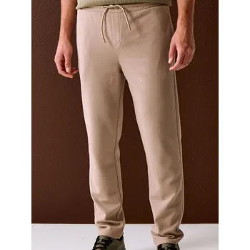 Pánské kalhoty Sinsay - Teplákové jogger kalhoty z ottoman látky - béžová - 579HL-80X - 579HL-80X-3XL