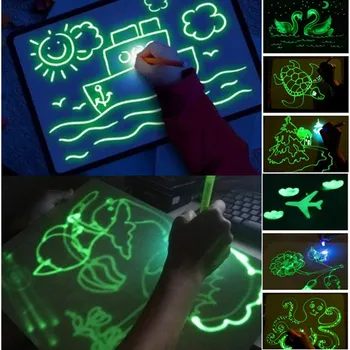 Magnetická kreslící tabulka Kreslící svítící tabulka A3 - černá