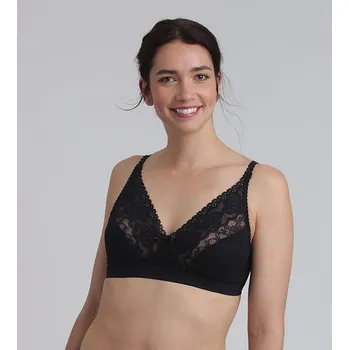 Podprsenka PLAYTEX WIREFREE BRA - Dámská nevyztužená krajková podprsenka - PX000DC7 černá 85 C
