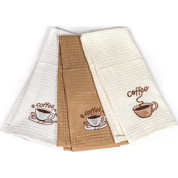Utěrka utěrka kuchyňská COFFEE 45x70cm BA mix barev (3ks)