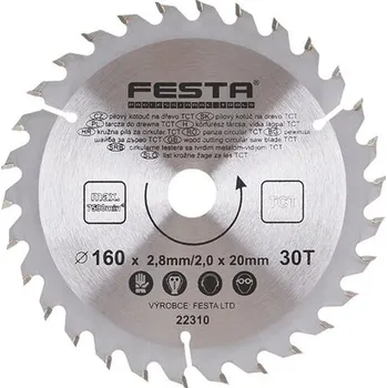 Pilový kotouč FESTA pilový kotouč SK 160mm/20/30z 22310