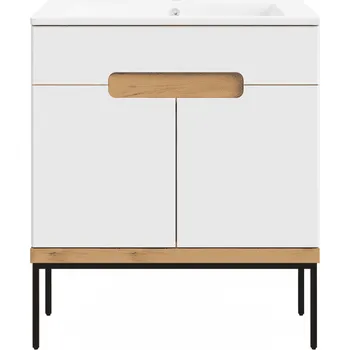 Koupelnový nábytek ArtDef Koupelnová skříňka s umyvadlem BELLO D60 | kovové nohy 60 cm