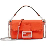 FENDI textured leather crossbody bag - Orange