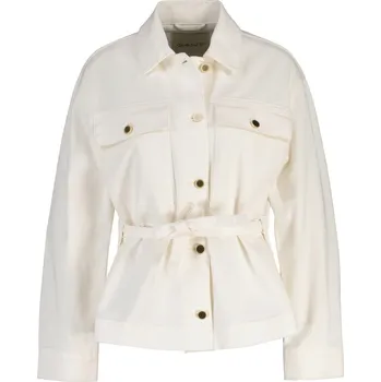 Dámská casual bunda BUNDA GANT DENIM JACKET WITH TIE DETAIL EGGSHELL