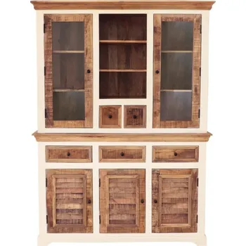 Knihovna Indický nábytek - Vitrína Agni 140x190x45 z masivu mango