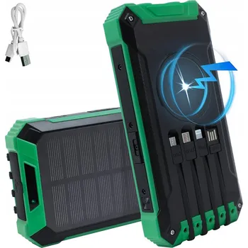 Powerbanka SOLÁRNÍ POWERBANKA 20000MAH 6X USB LED SVÍTILNA INDUKČNÍ NABÍJEČKA