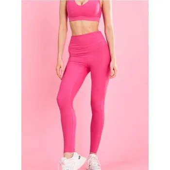 Dámské legíny Sinsay - Sportovní legíny s proužky Gym Hard - sytě růžová - 719HA-42X - 719HA-42X-XS