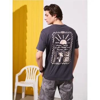 Sinsay - Tričko s krátkým rukávem - šedá - 9579I-90X - 9579I-90X-XS