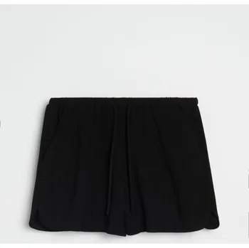 Sinsay - Viskózové šortky s příměsí lnu - černá - 122FJ-99X - 122FJ-99X-XXS-1