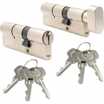 Vložka do dveří Vložka 35/40 + vložka s knoflíkem 35G/40 nikl, Yale Assa Abloy