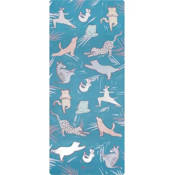 podložka na cvičení YOGA DESIGN LAB Podložka na jógu pro děti Yoga Design Lab Jungle 4 mm 152cm MODRÁ