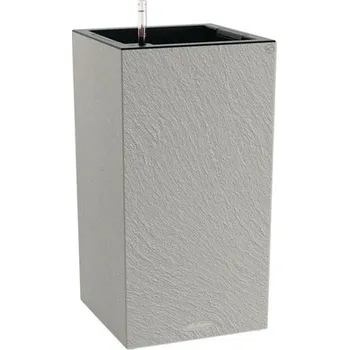 Květináč Samozavlažovací květináč Lechuza Canto Slatestone 30 x 30 x 56,8 cm břidlicově šedý včetně zavlažovacího systému, vložky pro rostliny a ukazatele hladiny vody