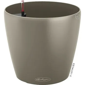 Květináč Samozavlažovací květináč Lechuza Classico Ø 43 x 39,5 cm pískově hnědý včetně zavlažovacího systému, vložky na rostliny, substrátu a ukazatele hladiny vody