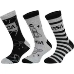 SADA 3 KS PONOŽKY NASA Erve 39269-1 black-grey Velikost: 27-30
