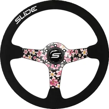 Tuning Volant SLIDE 350mm, odsazení: 90mm, semiš, hydrografika