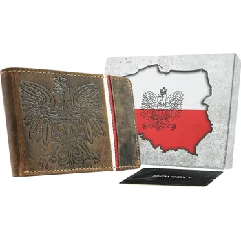 Peněženka Velká kožená peněženka s patriotickým designem