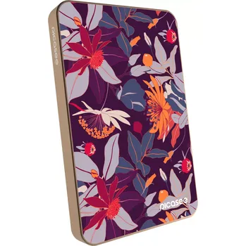 Powerbanka Picasee Powerbanka s MagSafe 5 000 mAh Zlatá - Purple Leaf