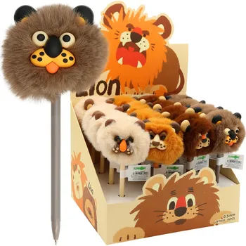 Pero gelové JUNIOR Lion PomPom 0,5 mm - modrá náplň (mix /cena 1ks)