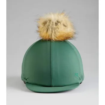 Cyklistická přilba PREMIER EQUINE Čepice na jezdeckou helmu z jersey s umělou kožešinou na třásni Premier Equine NO SIZE ZELENÁ