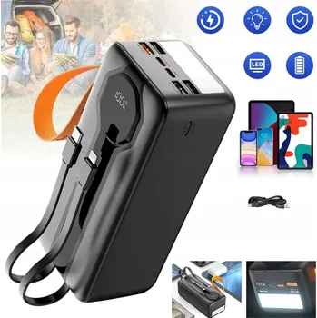 Powerbanka POWERBANKA 80000MAH S RYCHLÝM NABÍJENÍM 22.5W A VESTAVĚNÝMI KABELY